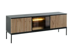 Scandinavian Choice Tv-Skap|Tv-Benk & Mediabenk-Klinkerville TV-benk med Belysning 39 cm dyp 56 cm bred Svart