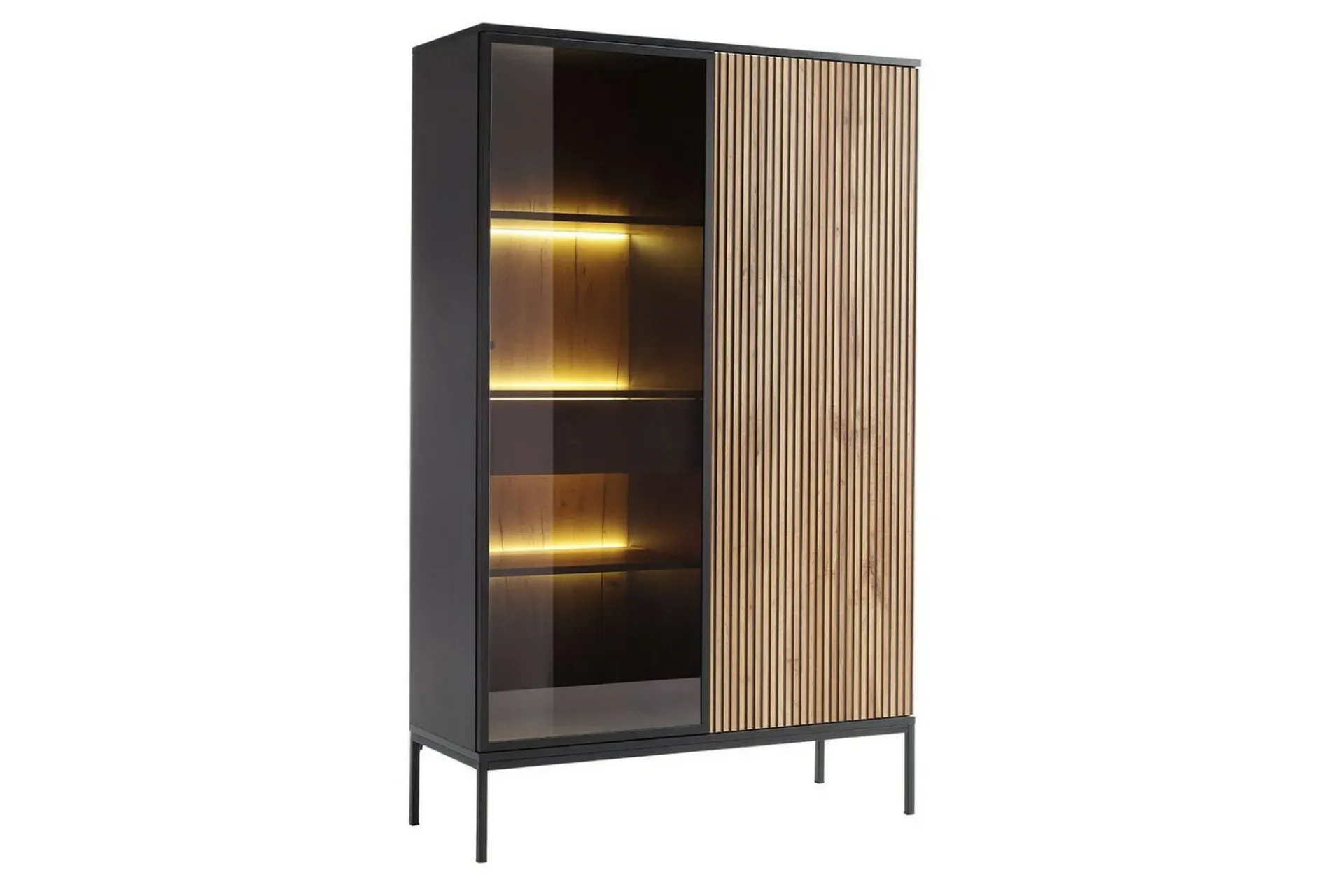 Scandinavian Choice Klinkerville Vitrineskap med Glassdør og Belysning 39 cm dybde 10 cm