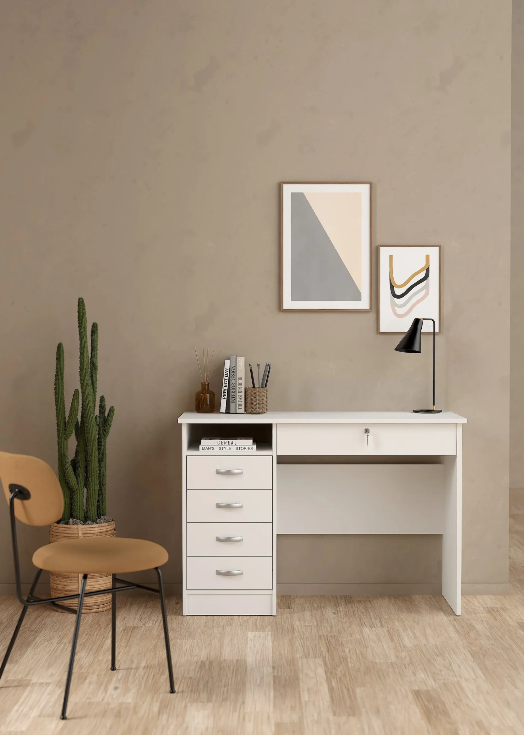 Tvilum Klintberg Skrivebord med 5 skuffer 109x48x76 cm