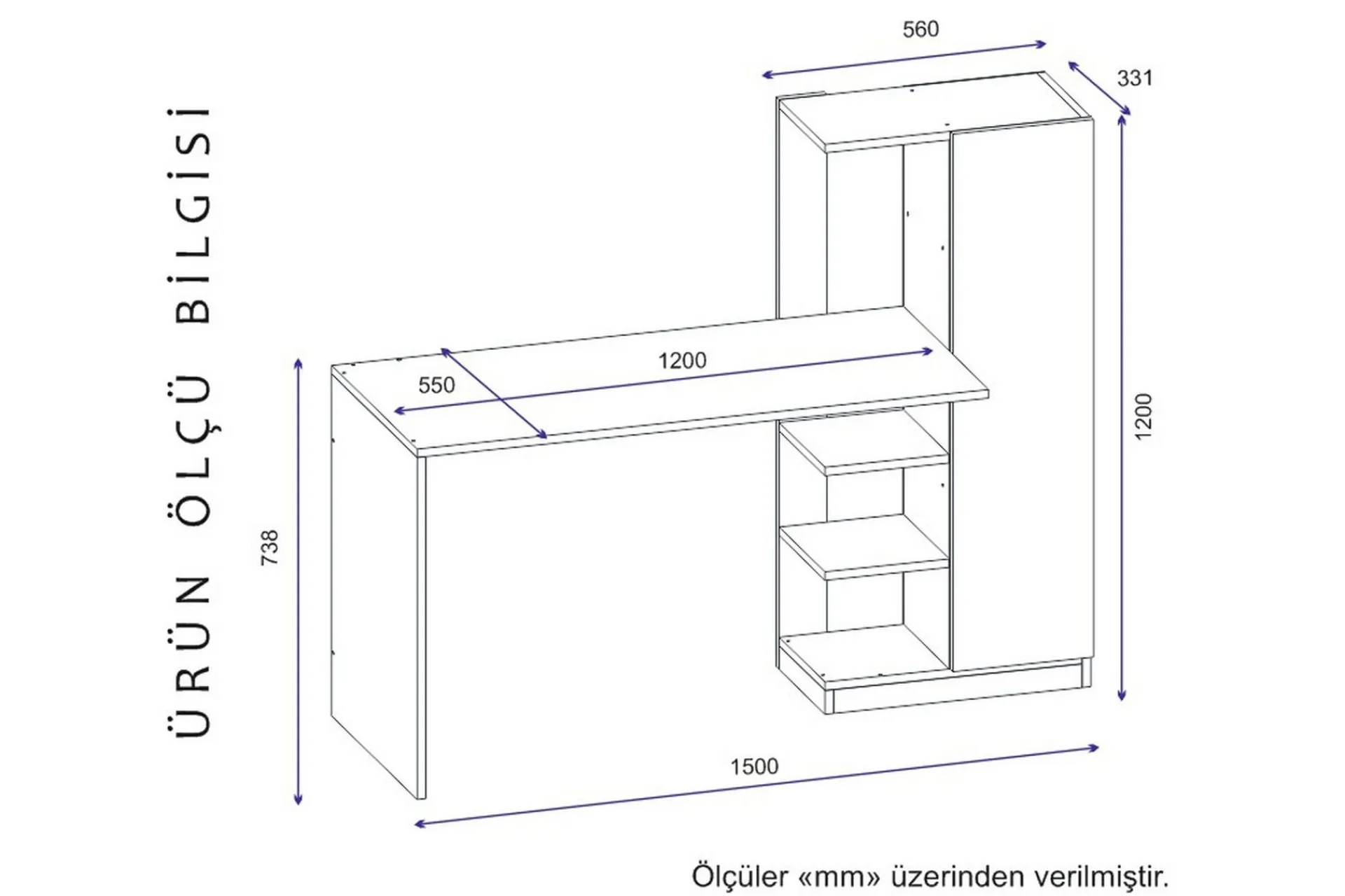 Klul Skrivebord 120 cm