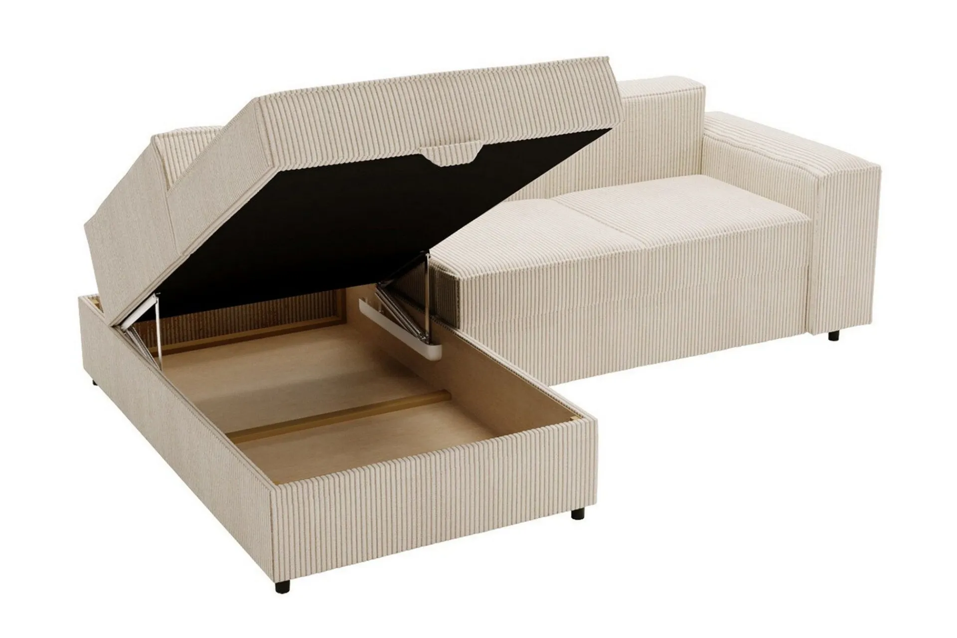 Sovesofaer-Knocklong 3-seters Hjørnesovesofa Beige/Lys Beige