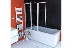 Baderom-Knutby Badekarvegg 125x143 cm Hvit