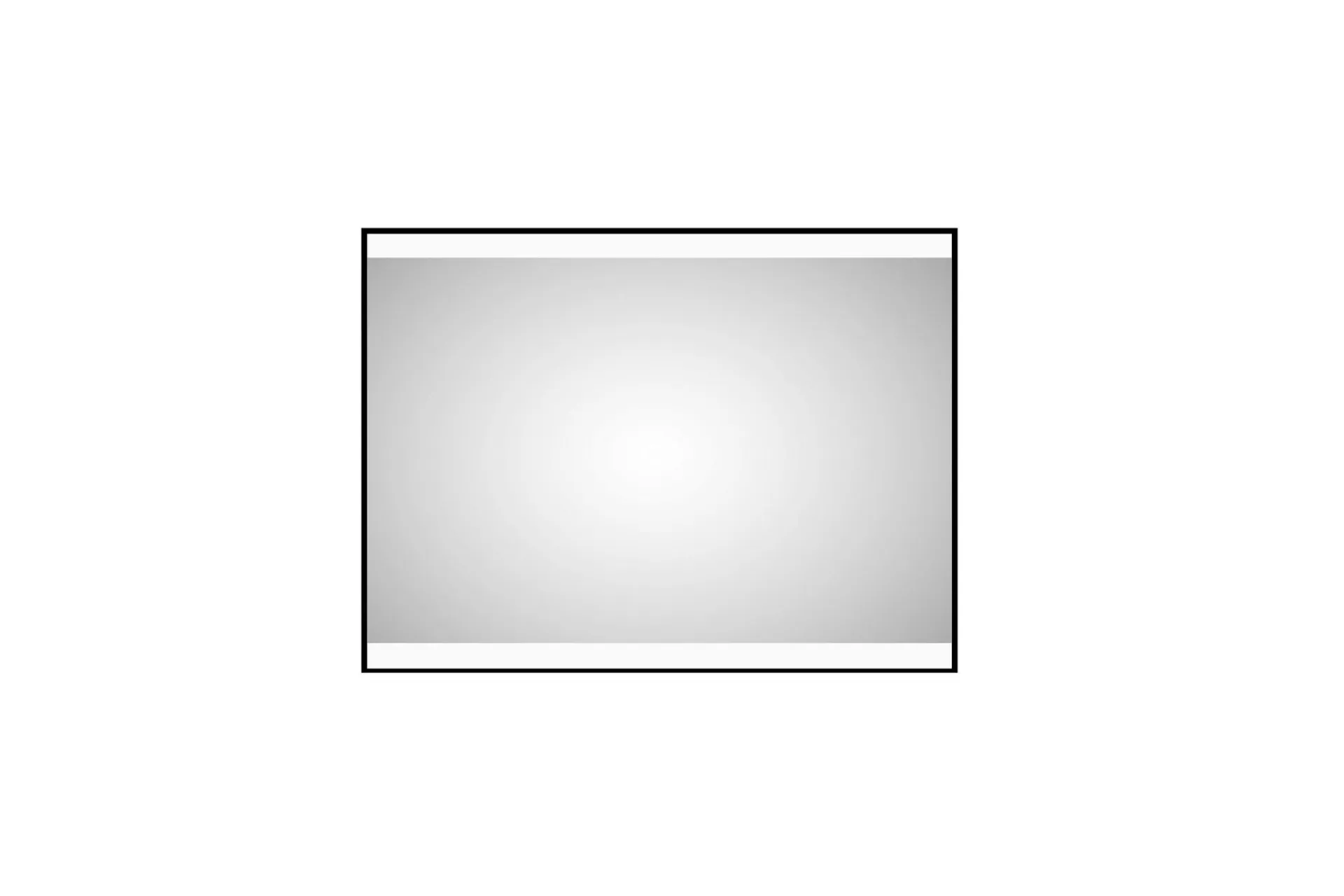 Baderom|Baderomslampe Vegg-Knutby Baderomsspeil 60 cm LED-Lys Svart