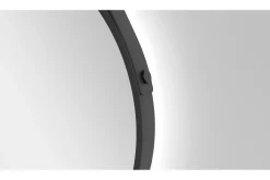 Baderom|Baderomslampe Vegg-Knutby Speil 50 cm Rund LED-Lys Svart