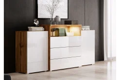 Kommode-Kommode 150 cm Hvit,tre