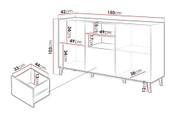 Kommode 150 cm