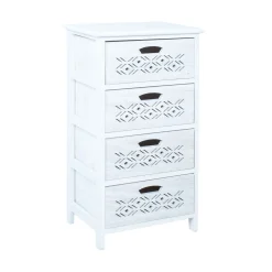 Kommode HOME4YOU Mihkli med 4 oppbevaringsenheter 40x29x73 cm