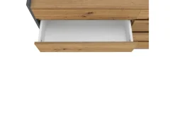 Loft24 Kommode Kosmo Antrasitt/Eik, 8 skuffer