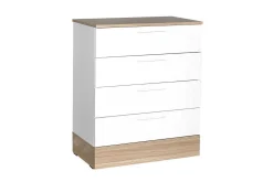 Kommode|Entrekommode-Kommode Matul Eik / Hvit Mellomfarget tre,Hvit