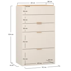 VOX Sminkebord & Toalettbord-Kommode med skuffer 4 You Fresh Natur,Beige