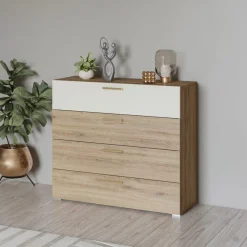 Kommode|Entrekommode-Kommode Vertina med 4 skuffer Grey