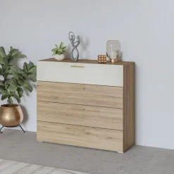 Kommode|Entrekommode-Kommode Vertina med 4 skuffer Grey