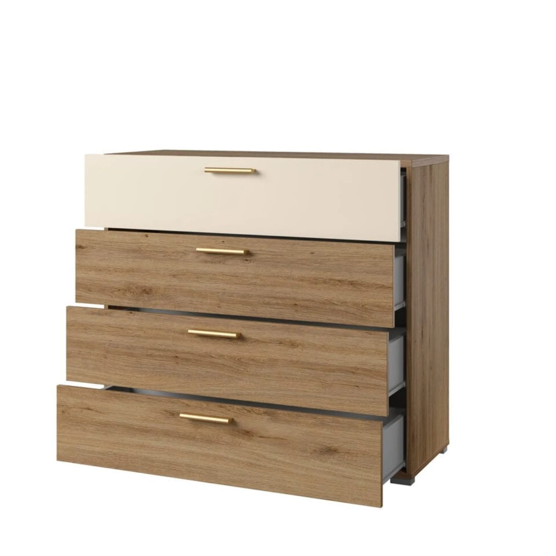 Kommode|Entrekommode-Kommode Vertina med 4 skuffer Grey