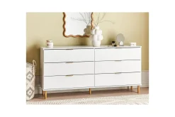 Kommode Walpole Hvit, gull