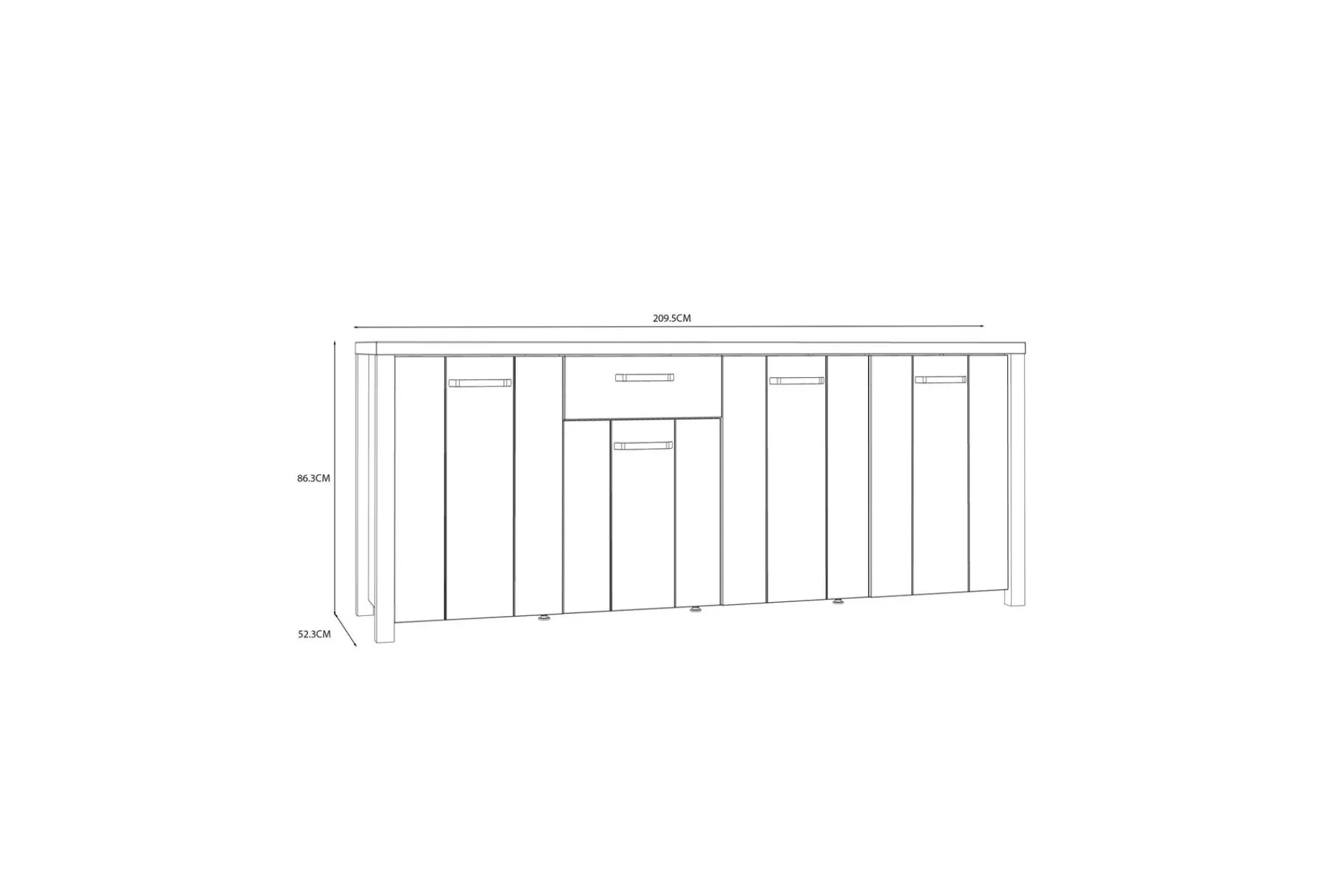 Konitsa Sideboard 52x210 cm