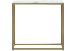 Gangbord|Avlastningsbord-Konsollbord Delano Gull,Hvit