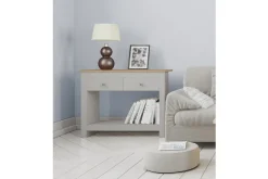 Loft24 Gangbord|Avlastningsbord-Konsollbord Emerald Lysegrå,Eik