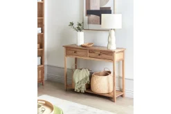 Gangbord|Avlastningsbord-Konsollbord Salton 100x31x74 cm Lysfarget tre