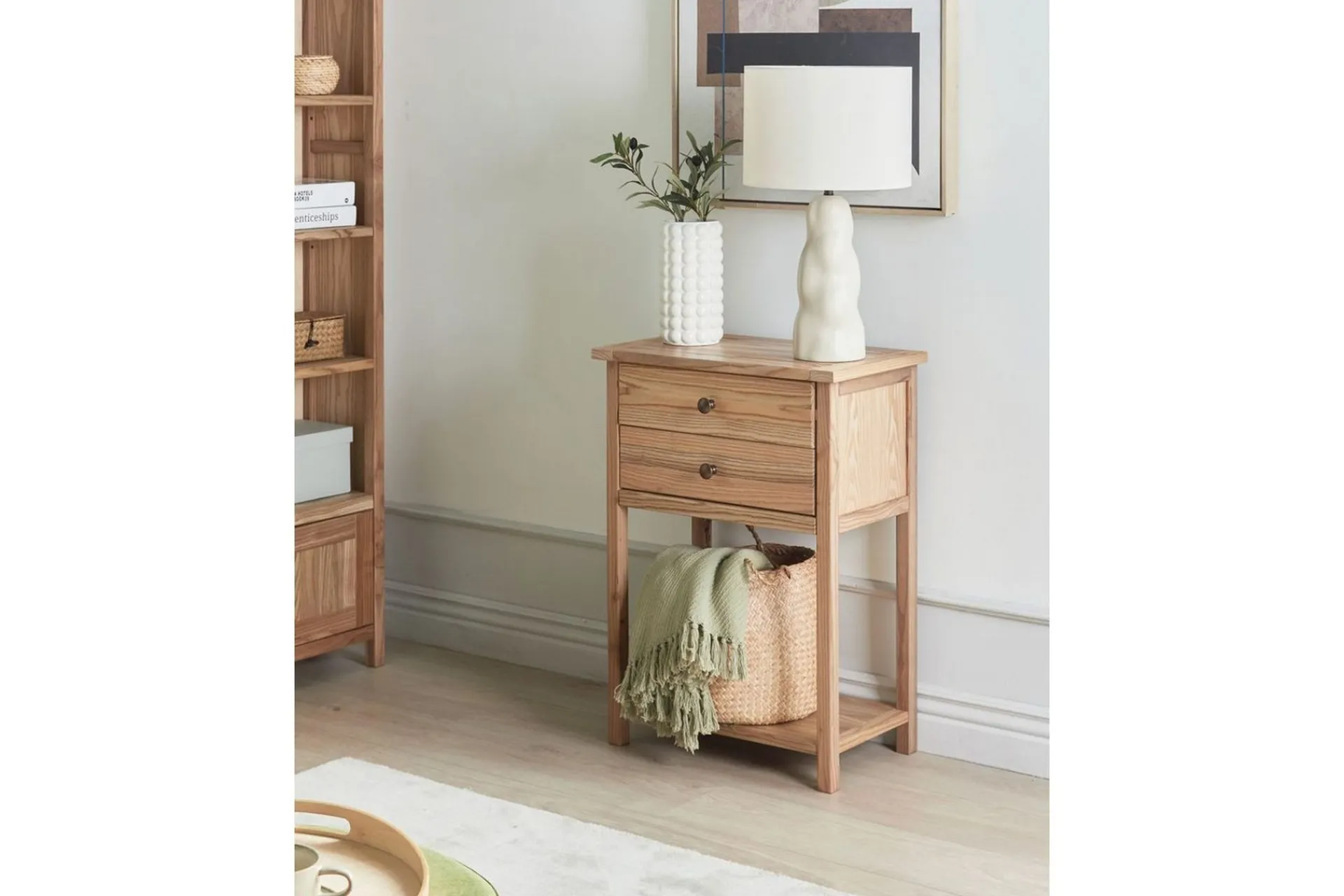 Gangbord|Avlastningsbord-Konsollbord Salton 53x31x74 cm Lysfarget tre
