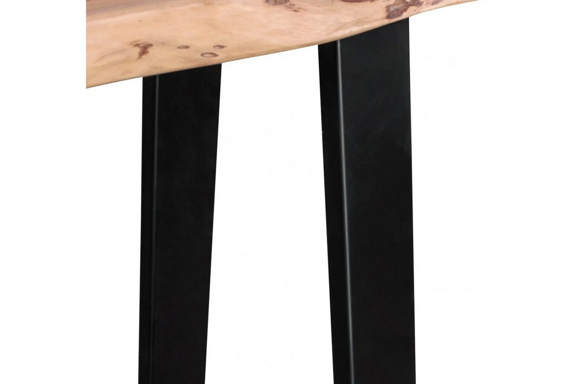 Wohnling Gangbord|Avlastningsbord-Konsollbord Gaya heltre landlig stil med trekantet kant Svart,Natur