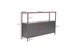 Gangbord|Avlastningsbord-Konsoll Hemani Tre Svart