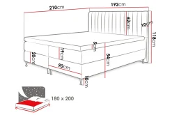 Seng Med Oppbevaring-Kontinentalseng 118x210 cm Resh 3