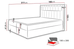 Kontinentalseng 180x200 Svart