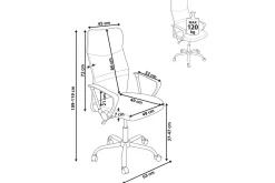 Kontorstol Design Grå/svart/sølv