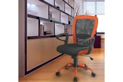 Kontorstol & Skrivebordsstol-Kontorstol LENO 60x57xH91 / 985cm grå Grey,Orange