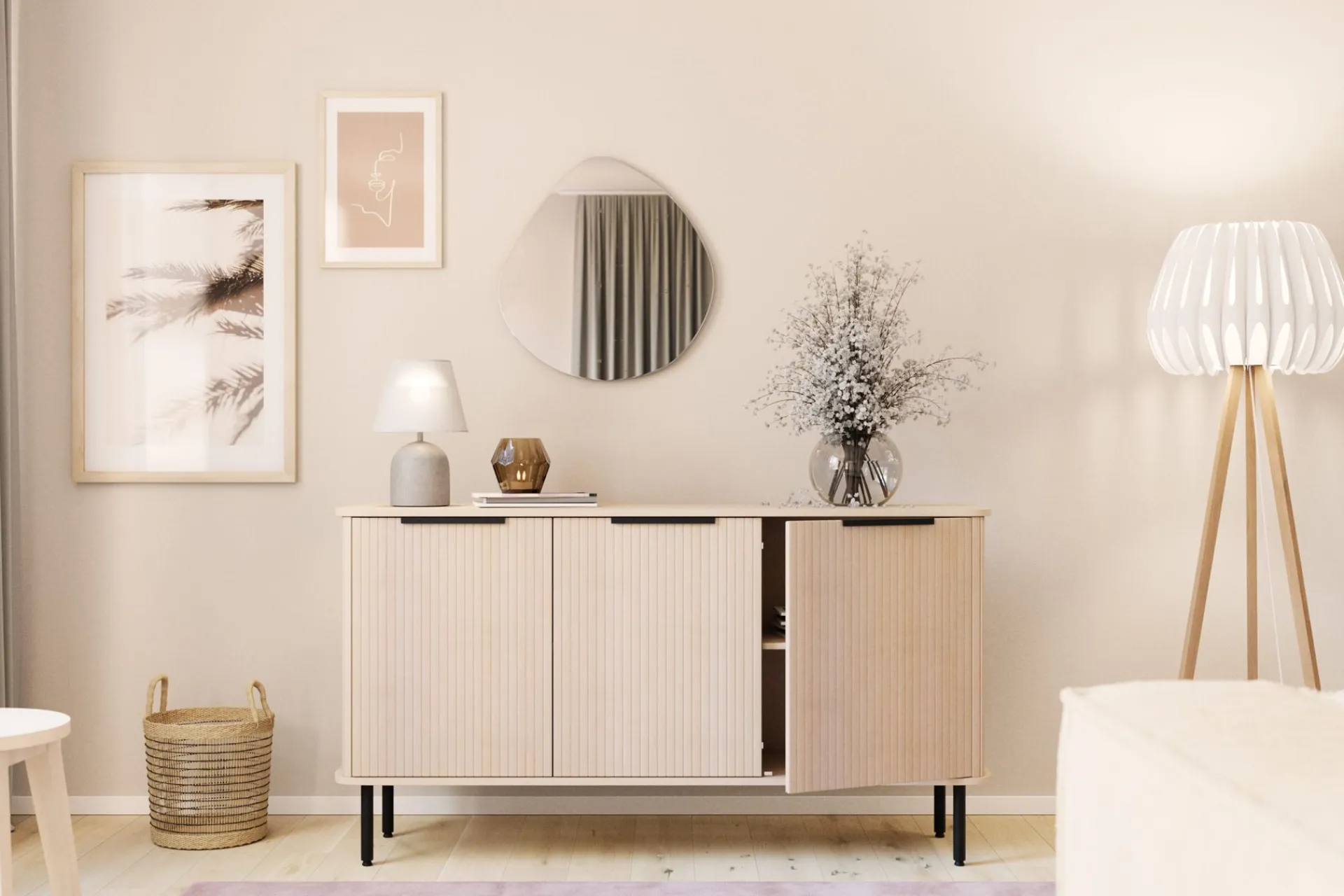 Bark Oppbevaringskiste|Sideboard & Skjenker-Kopparbo Avlastningsbord Hvit