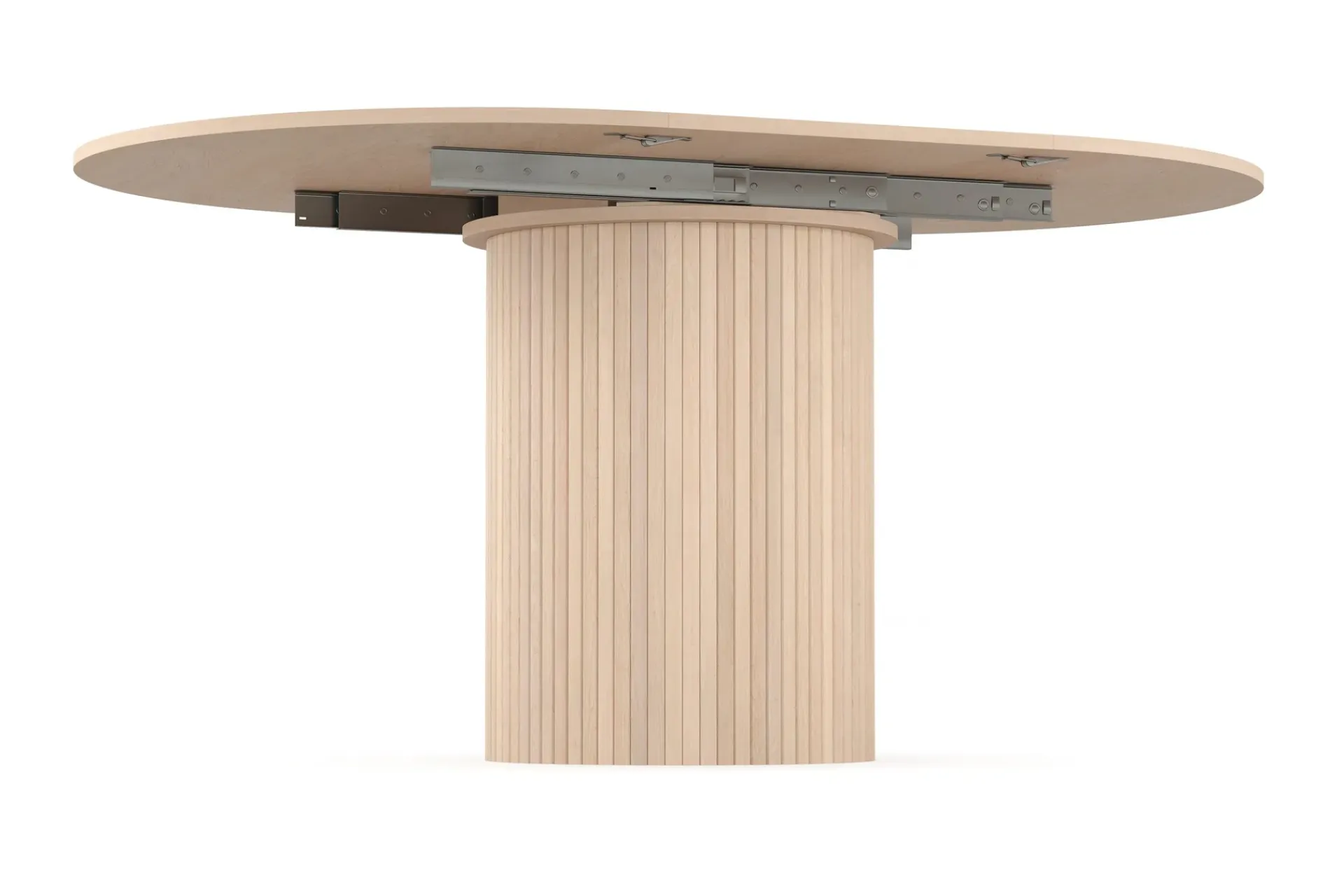 Bark Kopparbo Lys Rundt Spisebord 106 cm Utvidbart med tilleggsplate