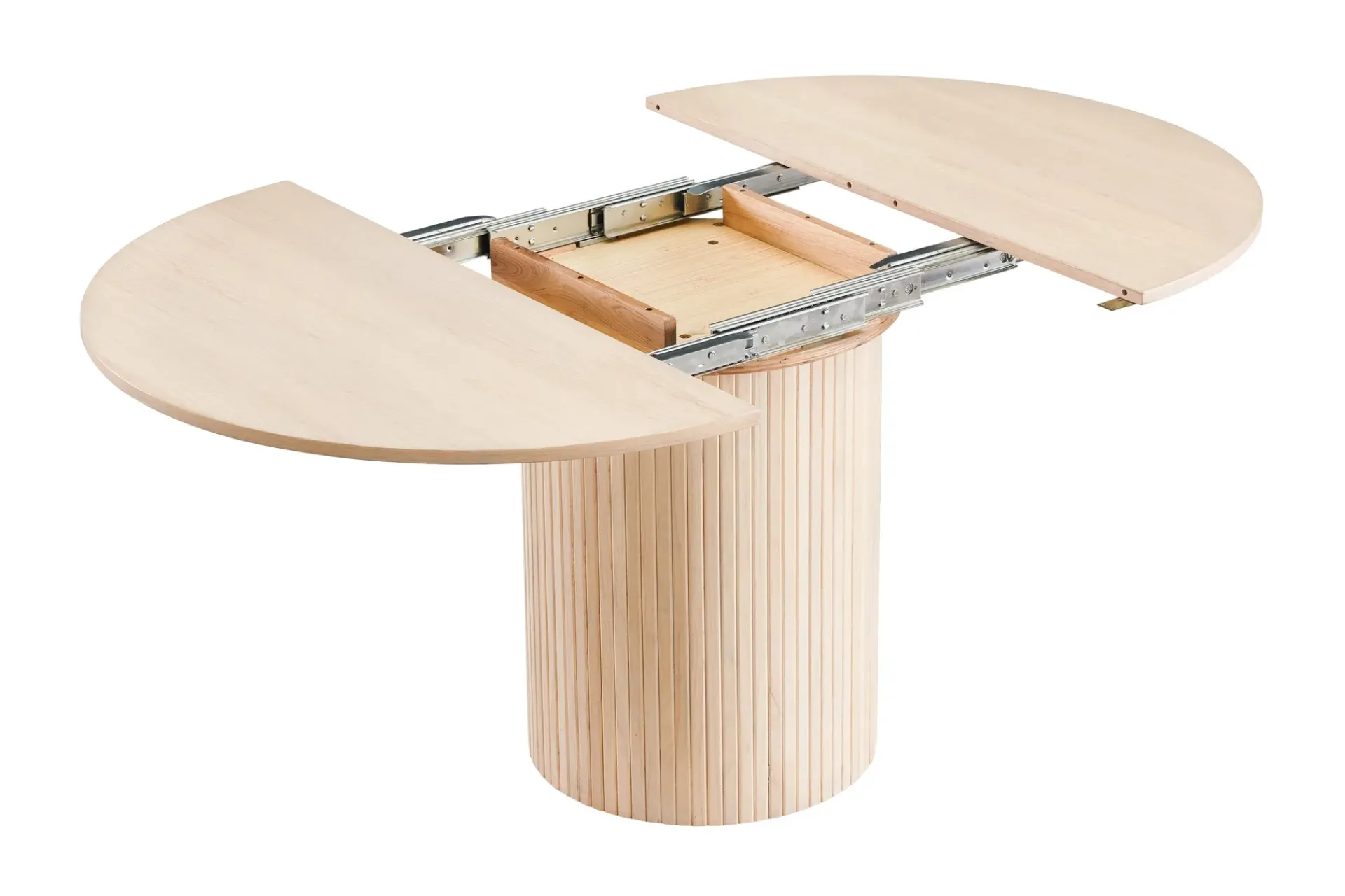 Bark Kopparbo Lys Rundt Spisebord 106 cm Utvidbart med tilleggsplate