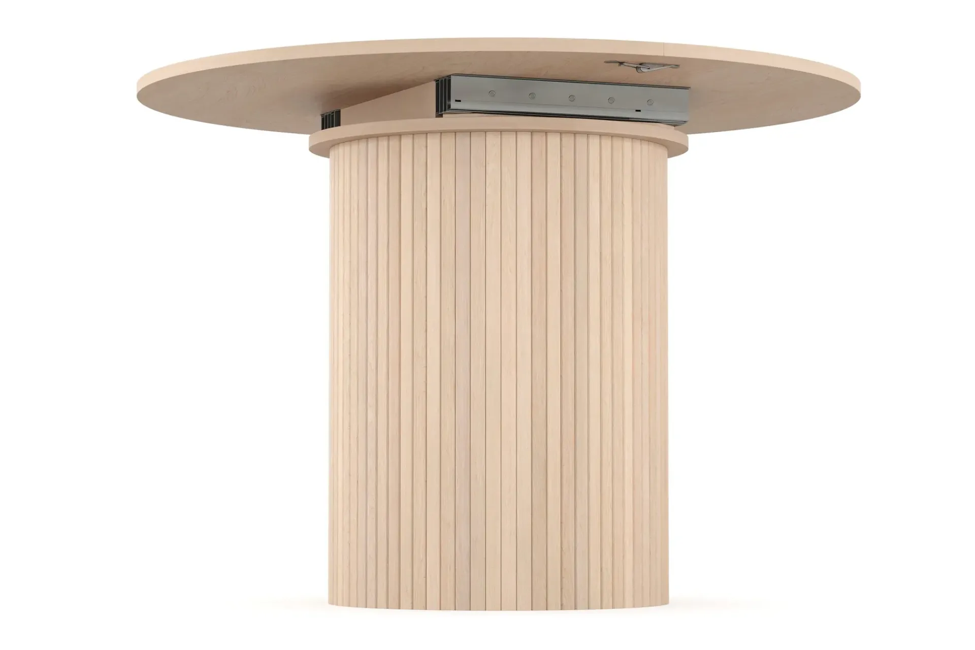 Bark Kopparbo Lys Rundt Spisebord 106 cm Utvidbart med tilleggsplate