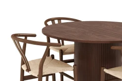 Bark Kopparbo Matgruppe 120 cm Rund med 4 Dastoori Spisestol