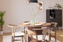 Bark Kopparbo Matgruppe 120 cm Rund med 4 Dastoori Spisestol