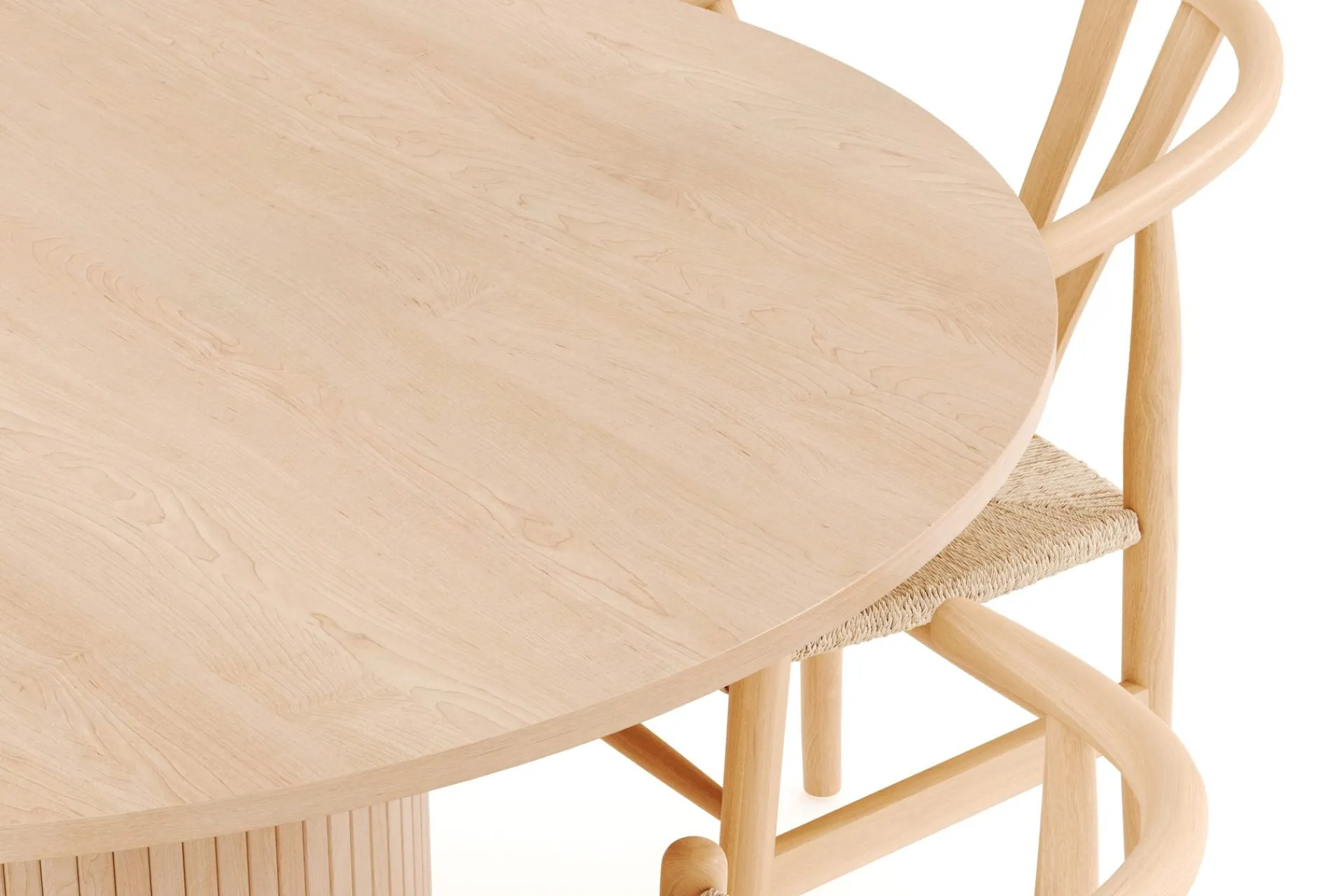 Bark Spisegrupper-Kopparbo Matgruppe 130 cm Rund med 4 Dastoori Spisestol Beige