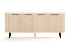 Bark Sideboard & Skjenker-Kopparbo Ribbet Skjenk med Oppbevaring Hvit