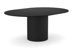 Bark Spisebord & Kjøkkenbord|Sminkebord & Toalettbord-Kopparbo Rundt Spisebord 130 cm Utvidbart med tilleggsplate Svart