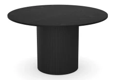 Bark Spisebord & Kjøkkenbord|Sminkebord & Toalettbord-Kopparbo Rundt Spisebord 130 cm Utvidbart med tilleggsplate Svart