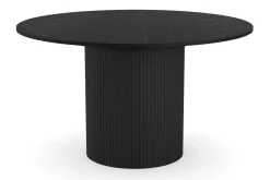 Bark Spisebord & Kjøkkenbord|Sminkebord & Toalettbord-Kopparbo Rundt Spisebord 130 cm Utvidbart med tilleggsplate Svart