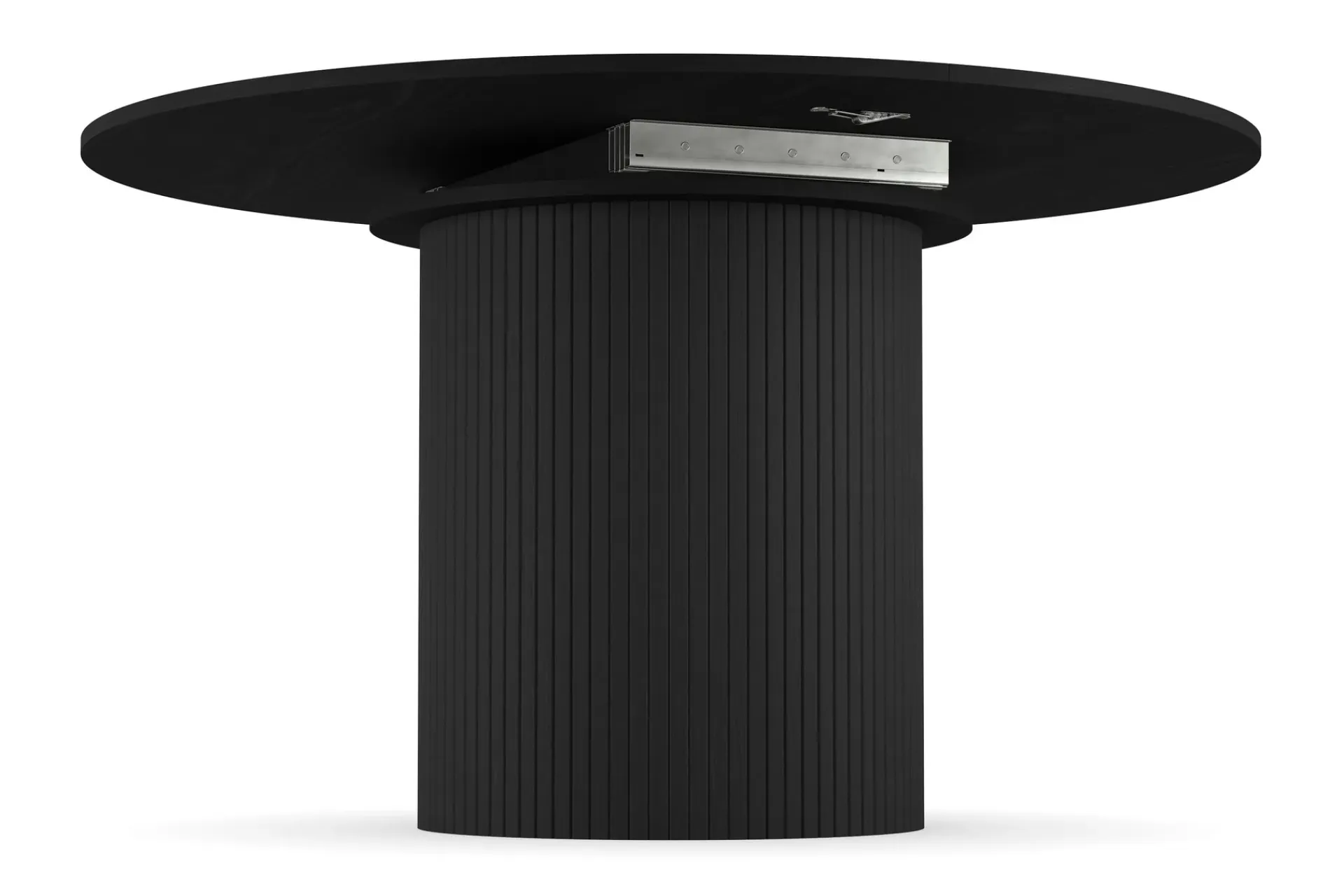 Bark Spisebord & Kjøkkenbord|Sminkebord & Toalettbord-Kopparbo Rundt Spisebord 130 cm Utvidbart med tilleggsplate Svart