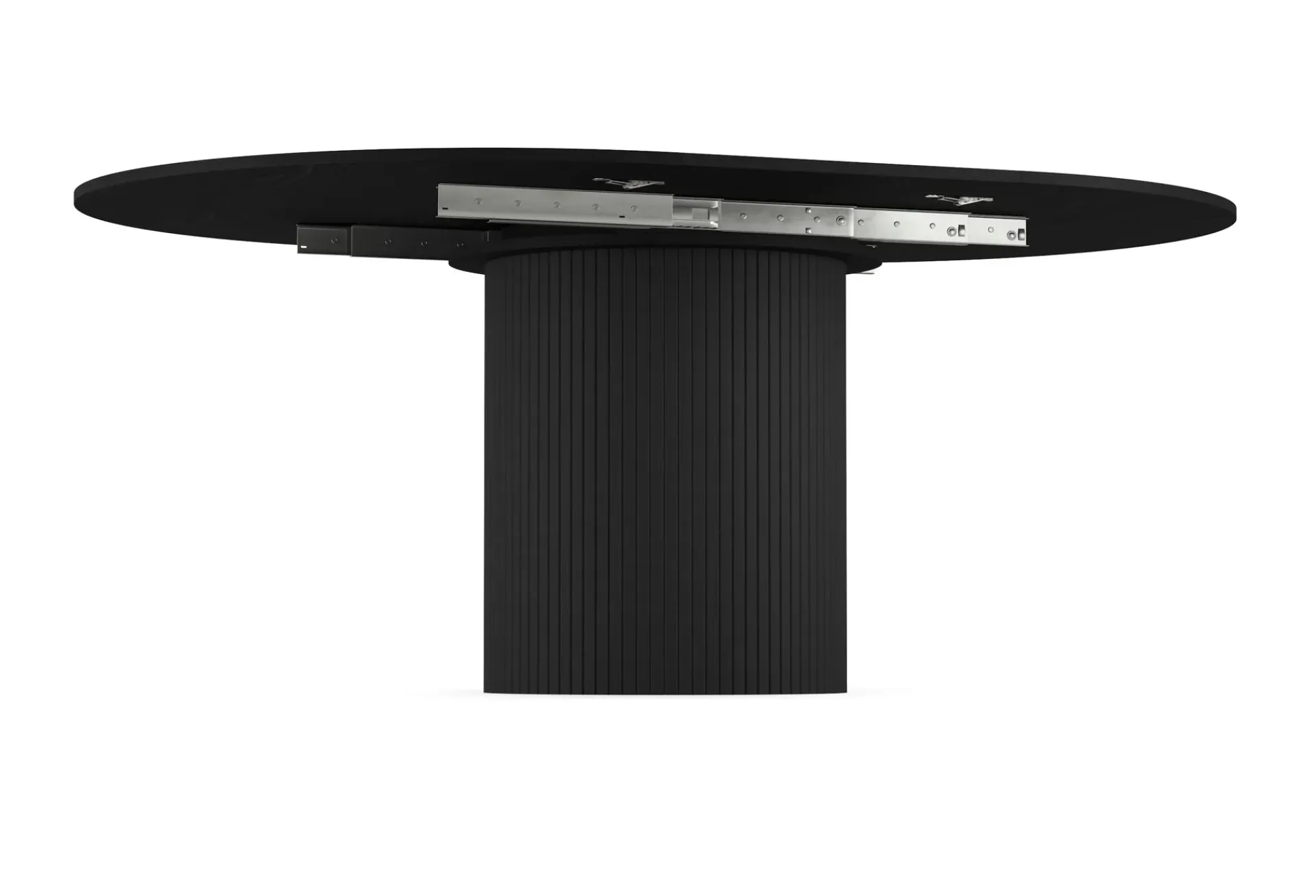 Bark Spisebord & Kjøkkenbord|Sminkebord & Toalettbord-Kopparbo Rundt Spisebord 130 cm Utvidbart med tilleggsplate Svart