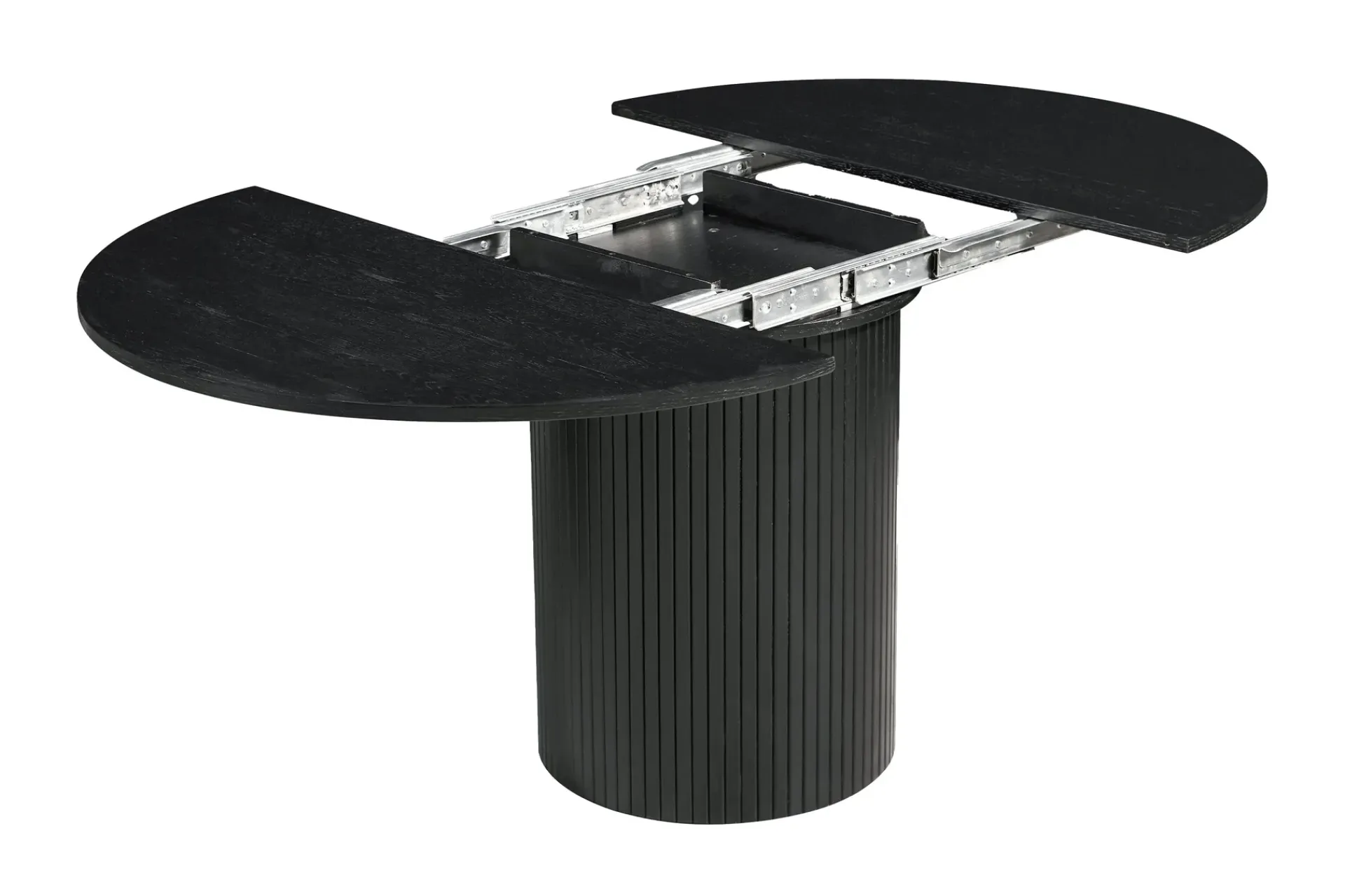 Bark Spisebord & Kjøkkenbord|Sminkebord & Toalettbord-Kopparbo Rundt Spisebord 130 cm Utvidbart med tilleggsplate Svart