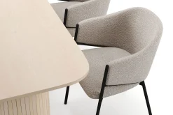 Bark Spisegrupper-Kopparbo Spisebord 160 cm med 4 Filip Spisestoler Hvit