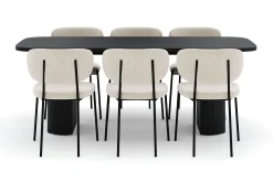 Bark Kopparbo Spisebord 200 cm med 6 Gemmiano Stoler