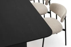 Bark Kopparbo Spisebord 200-260 cm Uttrekkbart med 8 Lucy Spisestoler