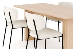 Spisegrupper-Kopparbo Spisegruppe 180-240 cm Forlengbar med 4 Gemmiano Spisestoler Whitewash