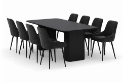 Scandinavian Choice Spisegrupper-Kopparbo Spisegruppe 200-206cm med 8 Alsarp Spisestoler Svart