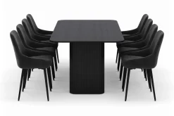 Scandinavian Choice Spisegrupper-Kopparbo Spisegruppe 200-206cm med 8 Alsarp Spisestoler Svart