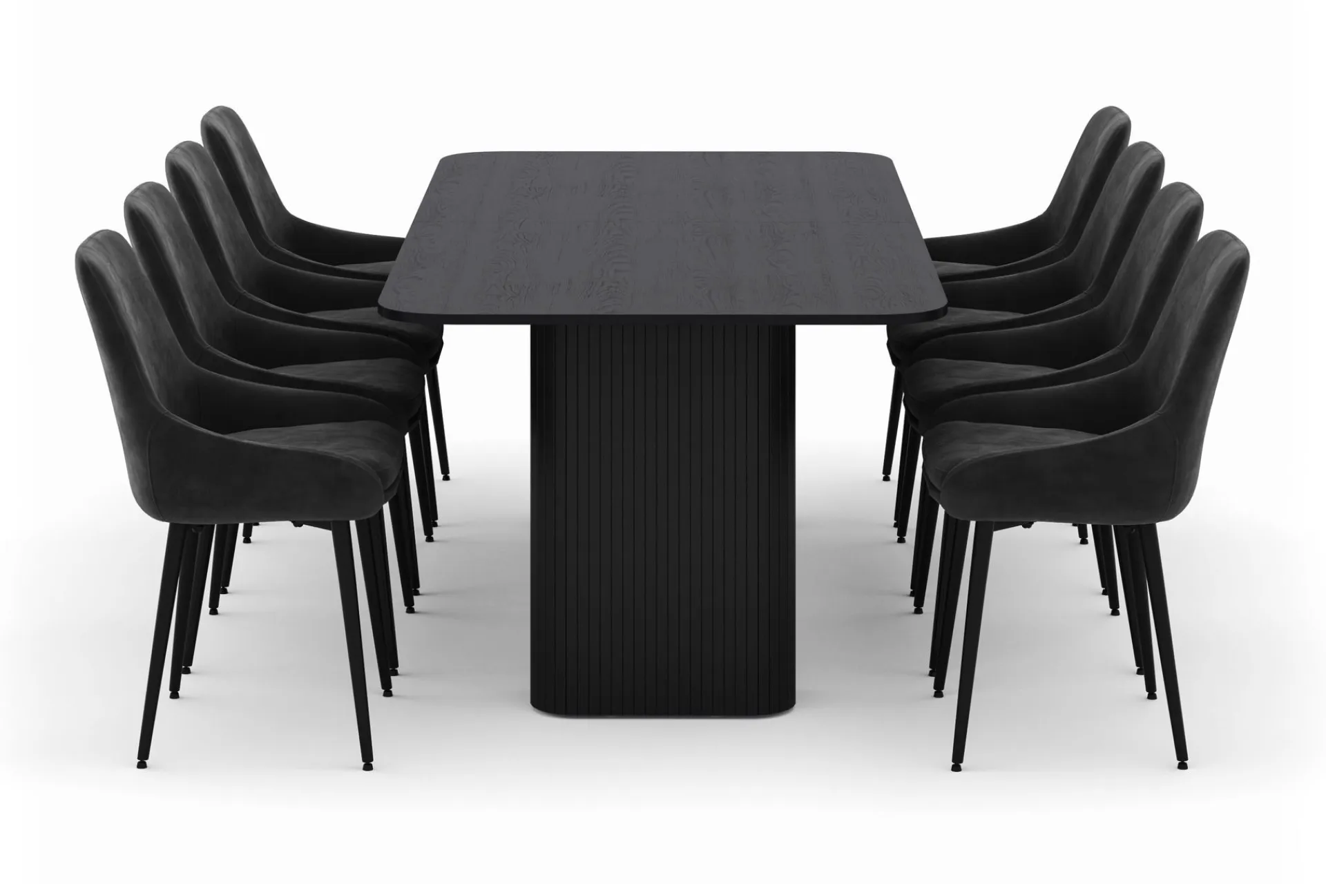 Scandinavian Choice Spisegrupper-Kopparbo Spisegruppe 200-206cm med 8 Alsarp Spisestoler Svart